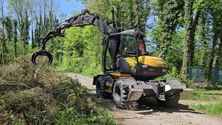 Mecalac 11MWR GreenJob im Einsatz beim Gewässerschutz im Kanton Zürich [upl. by Donalt]