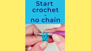 Starting crochet without a chain Foundation single crochet [upl. by Idnam586]