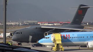 4K  Xian Y20A  Take Off from LOWI Innsbruck Airport [upl. by Nehtan808]