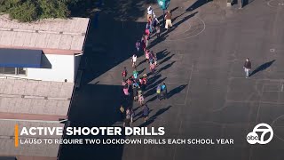 SCHOOL SAFETY LAUSD to require at least 2 school lockdown drills each year  ABC7 [upl. by Nikki669]