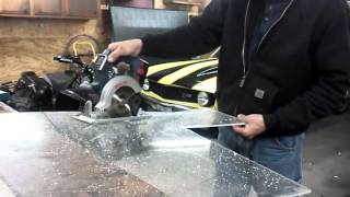 HOW TO CUT PLEXIGLASS 14quot THICK [upl. by Auqinihs]