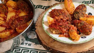 The Ultimate Greek Comfort Meal Beeftekia me Patates [upl. by Henricks379]