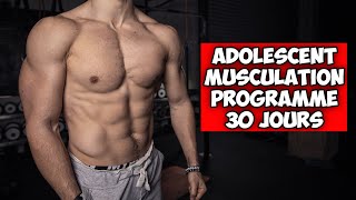 Adolescent programme musculation complet 30 jours  10min à la maison sans matériel [upl. by Ewald62]