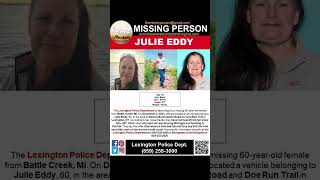 60 YEAR OLD JULIE EDDY IS MISSING FROM LEXINGTON KENTUCKY HELP BRING HER HOME SAFE [upl. by Pooi177]