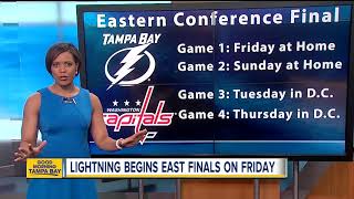 Tampa Bay Lightning announce schedule for Eastern Conference Finals [upl. by Aniryt]