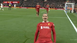 Darwin Núñez Goal Liverpool Vs Aston Villa 10 All Goals Analysis amp Extended Highlights [upl. by Okime]