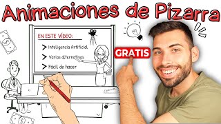 Crea Animaciones de PIZARRA BLANCA en Minutos por IA Gratis 👨🏻‍🏫 Tutorial FÁCIL con 4 alternativas [upl. by Aramen85]