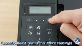 Canon Pixma MX495 How to Print a Nozzle Check Test Page [upl. by Anom556]