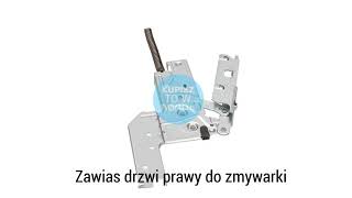 Część Zawias drzwi prawy do zmywarki Indesit Whirlpool 482000022054  northpl [upl. by Daub765]