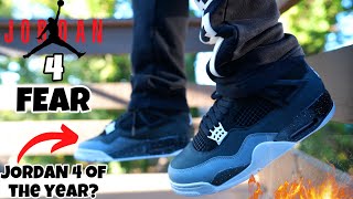 THE JORDAN 4 FEAR IS ONE OF THE BEST RELEASES ALL YEAR DETAILED REVIEW AND ON FEET [upl. by Sihunn]