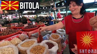 Underrated MACEDONIA  BITOLA Bazaar amp Typical Balkan Market 🇲🇰 [upl. by Heidy256]