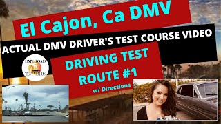 ACTUAL TEST COURSE  El Cajon DMV Driving Route Behind The Wheel License Tip Video Pass San Diego [upl. by Eanahs]