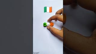 Flag color mixing 🇮🇪 shortvideo shorts youtubeshorts colormixing [upl. by Nylaj]