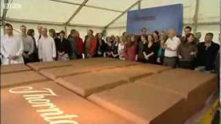 Worlds biggest chocolate bar unveiled in Derbyshire [upl. by Landis]