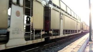 Block train with STVA auto carrier wagons [upl. by Depoliti]