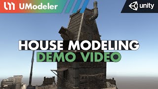 Medieval House Modeling with UModeler 20 in Unity [upl. by Aral]