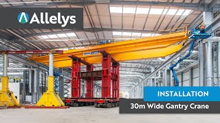 Factory installation of 30m wide Gantry Cranes Telford [upl. by Florie]