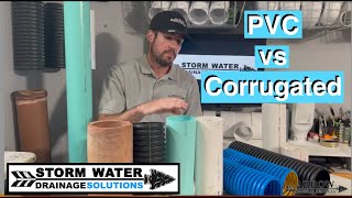 PVC vs Corrugated Pipe  The Real Truth  Yard Drainage [upl. by Plotkin]