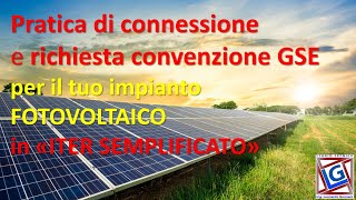 Connettiamo il tuo impianto fotovoltaico Come funziona e come richiedere l iter quotsemplificatoquot [upl. by Nomi259]