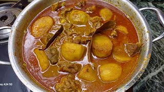 লোভনীয় খাসির মাংসের আলু দিয়ে পাতলা ঝোলLobhonio khasir mangser aloo diye patla jhol [upl. by Marlin719]