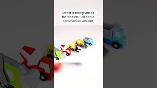 🚧 Construction Vehicles  Trucks for children  Learning videos for Kids shorts YouTube [upl. by Natsirc]