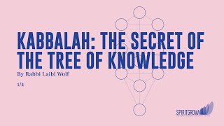 Kabbalah The Secret of the Tree of Knowledge  Rabbi Laibl Wolf Spiritgrow  Josef Kryss Center [upl. by Anyrtak]