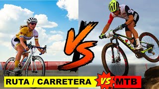 CICLISMO MTB Vs CICLISMO DE CARRETERA  BICICLETA DE MONTAÑA VS RUTA │Consejos de ciclismo MTB [upl. by Mosnar]