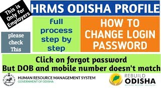 Odisha How to update HRMS Profile and Download ID  How get HRMS forgot password and id [upl. by Hsotnas]