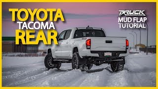 Gatorback 2017 Toyota Tacoma Rear NO DRILL Mud Flap Installation [upl. by Oina]