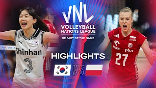 🇰🇷 KOR vs 🇵🇱 POL  Highlights  Week 2  Womens VNL 2024 [upl. by Nnairol941]