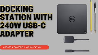 dell 3gmvt tb16 thunderbolt 3 docking station with 240w usb c adapter black [upl. by Efron159]