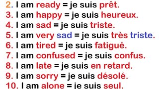 50 questions pour bien améliorer votre anglais  partie 1 easy french sentences [upl. by Johna]