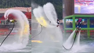 Flyboard montage  water jetpack water world this is to high [upl. by Samy925]