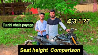 2025 New Yamaha MT15 Seat Height Test  MT15 Seat Height Comparison  MT 09 test [upl. by Augustine]