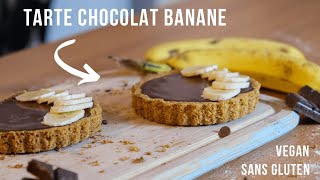 Tarte Chocolat Banane SANS GLUTEN  SANS LACTOSE [upl. by Irving3]