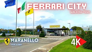 4K Walking tour around FERRARI  Maranello Italy [upl. by Dulcy140]