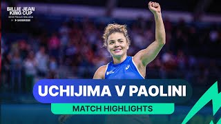 Moyuka Uchijima v Jasmine Paolini  Japan v Italy 2024 Billie Jean King Cup Finals Match Highlights [upl. by Yramesor934]