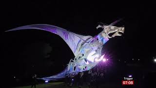 Hatchling Giant dragon puppet flies off Plymouth coast UK  BBC News  30th August 2021 [upl. by Sixla281]