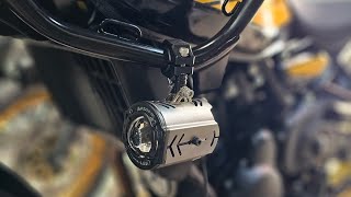 Best aux lights for motorcycle German brand Himalayan 450 light upgrade Royal Enfield light upgrade [upl. by Reisch191]