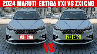 MARUTI ERTIGA VXI CNG vs ZXI CNG✅COMPARISON PRICE amp FEATURESHelps You in choosing [upl. by Mcmurry497]