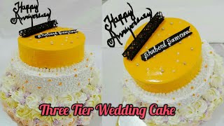 ഓവനില്ലാതെ Three Tier Wedding Cake  Three Tier Cake Without Oven  മൂന്നട്ടി കേക്ക്😂Ummees kitchen [upl. by Mellitz]