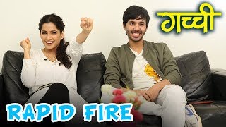 Priya Bapat amp Abhay Mahajans Candid Rapid Fire  Gachchi गच्ची Marathi Movie 2017 [upl. by Krishna517]