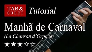 Manhã de Carnaval  Fingerstyle Lesson  TAB [upl. by Farver]