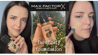 Max Factor Facefinity foundation try on wear test amp coverage [upl. by Enymsaj]