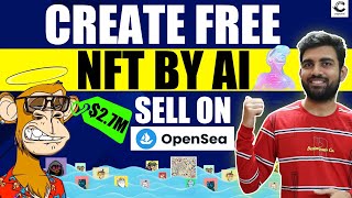 Opensea Full Tutorial In Hindi  How To Create Nft And Sell Them On Opensea  Nft Ai Art Generator [upl. by Akeylah]