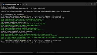 Powershell script to simplify the NTP server configuration process on Windows [upl. by Nylanaj]