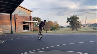 Freestyle Unicycling 915  9172023 unicycle tricks skills [upl. by Atsok]