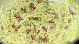 PASTA CREMA DI PISELLI E CECI CON PANCETTA CROCCANTE [upl. by Ahsieuqal551]