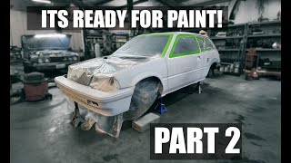 K series 1987 civic paint saga FULLY PREPPED [upl. by Hsakiv76]