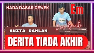 Derita tiada akhir karaoke  Anita dahlan nada cewek Em versi bangplak [upl. by Otrebireh847]